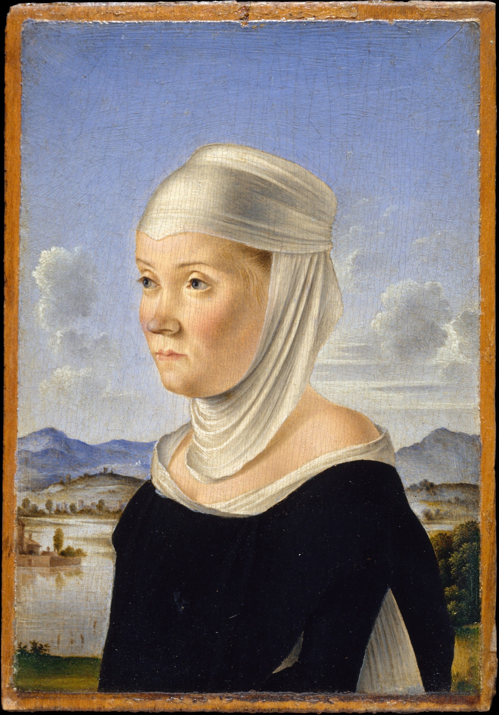 Portrait of a Woman by Jacometto Veneziano, ca. 1485. Renaissance portrait.