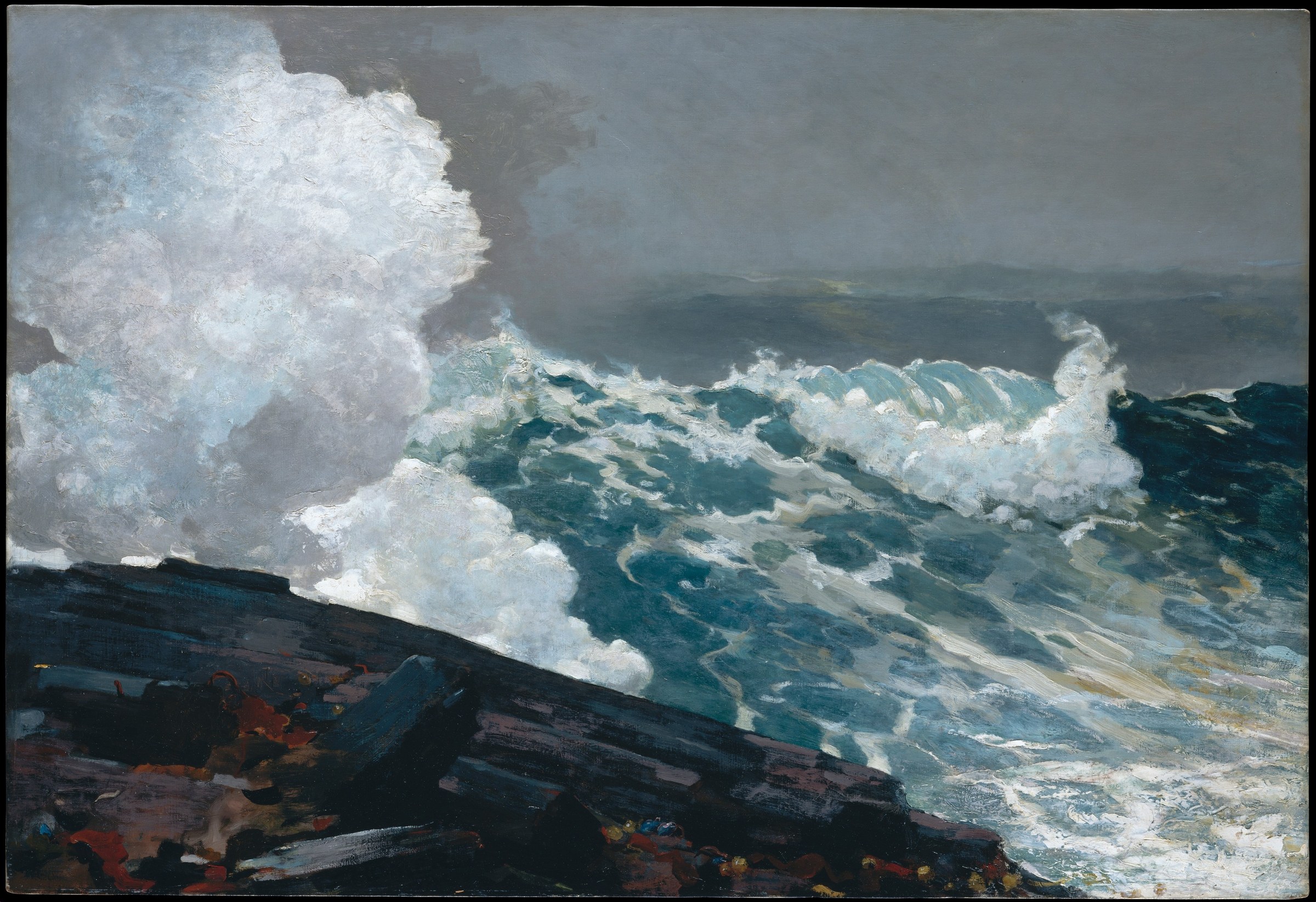 Northeaster by Winslow Homer, 1895. Vintage seascape painting.